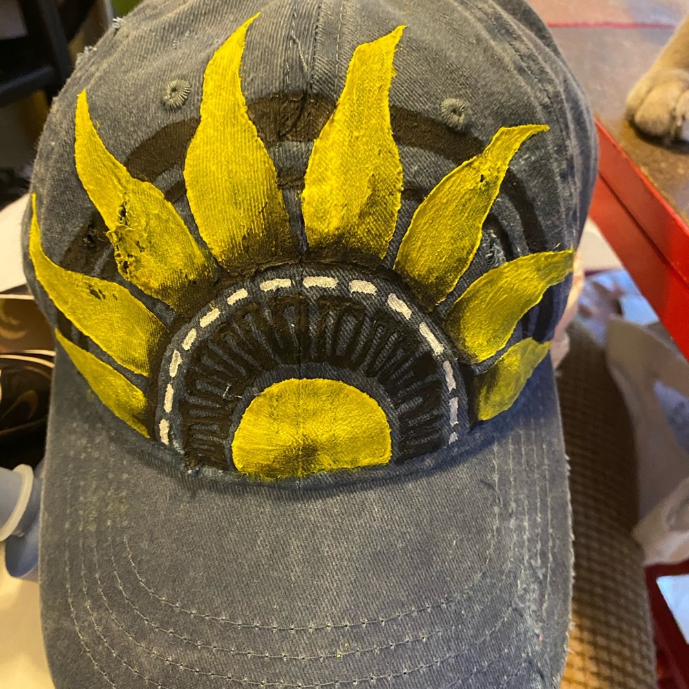 Womans upcycled cap